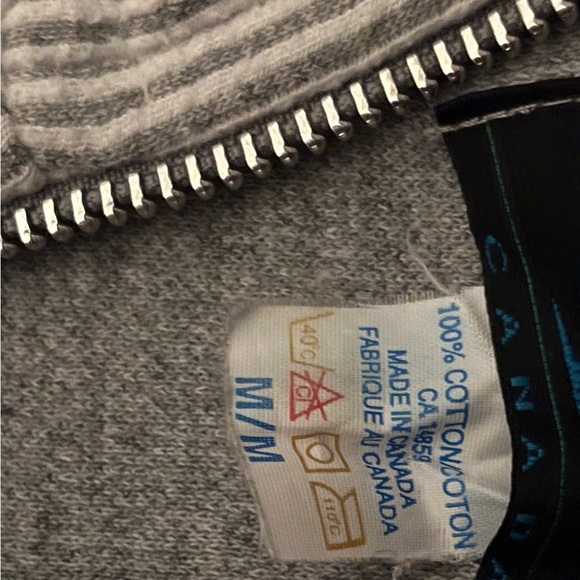 Vintage River’s Edge 1/4 Zip Striped Sweater Made In Canada Embroidered Logo - Picture 7 of 7